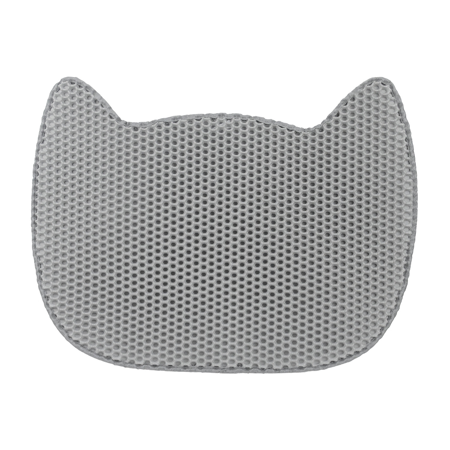 Alfombra para Arenero de Gatos Doble Capa Antideslizante Impermeable Forma de Gato 65x40cm Glückpet Alfombras para Areneros de G